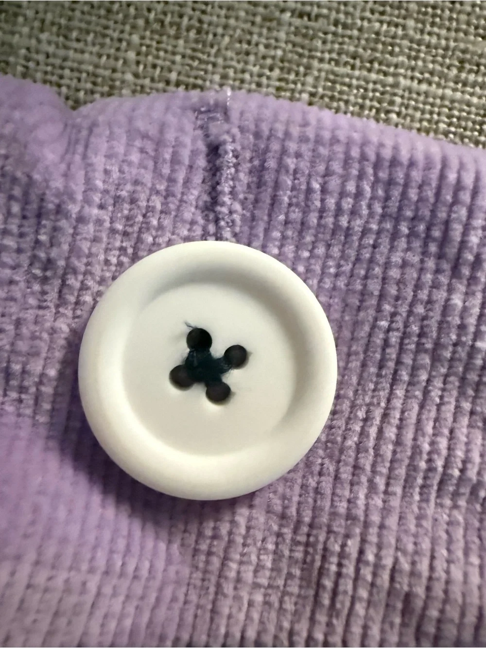 The Beaufort Bonnet Company Lavender and Navy Corduroy Jumper Dress